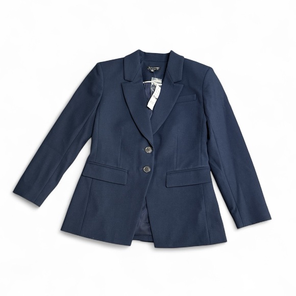 J. Crew Women's Blazer Petite Madelyn in four-season stretch Navy Size 0P NWT - Picture 2 of 8